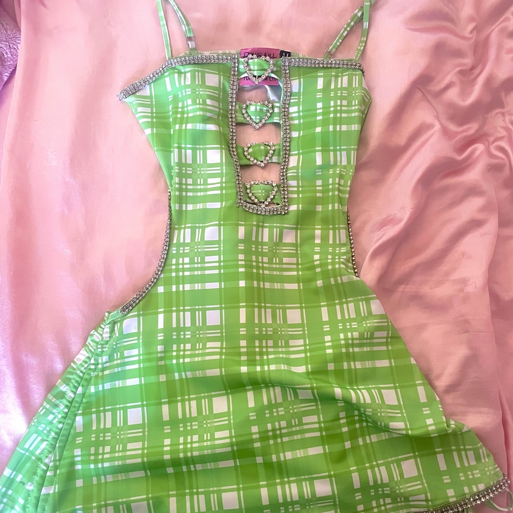 Dolls Kill x Yung Reaper Dress with Rhinestone Detailing